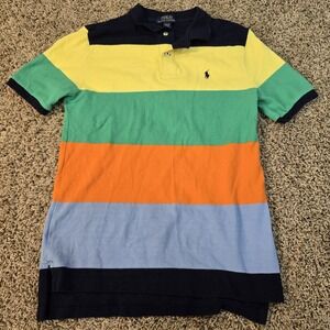 Polo‎ Ralph Lauren Shirt Youth Boys L 14-16 Pastel Striped Preppy Casual Polo